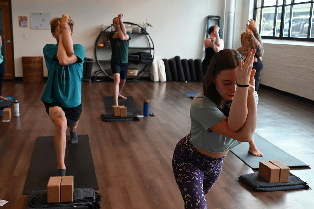 align yoga class at Myriad