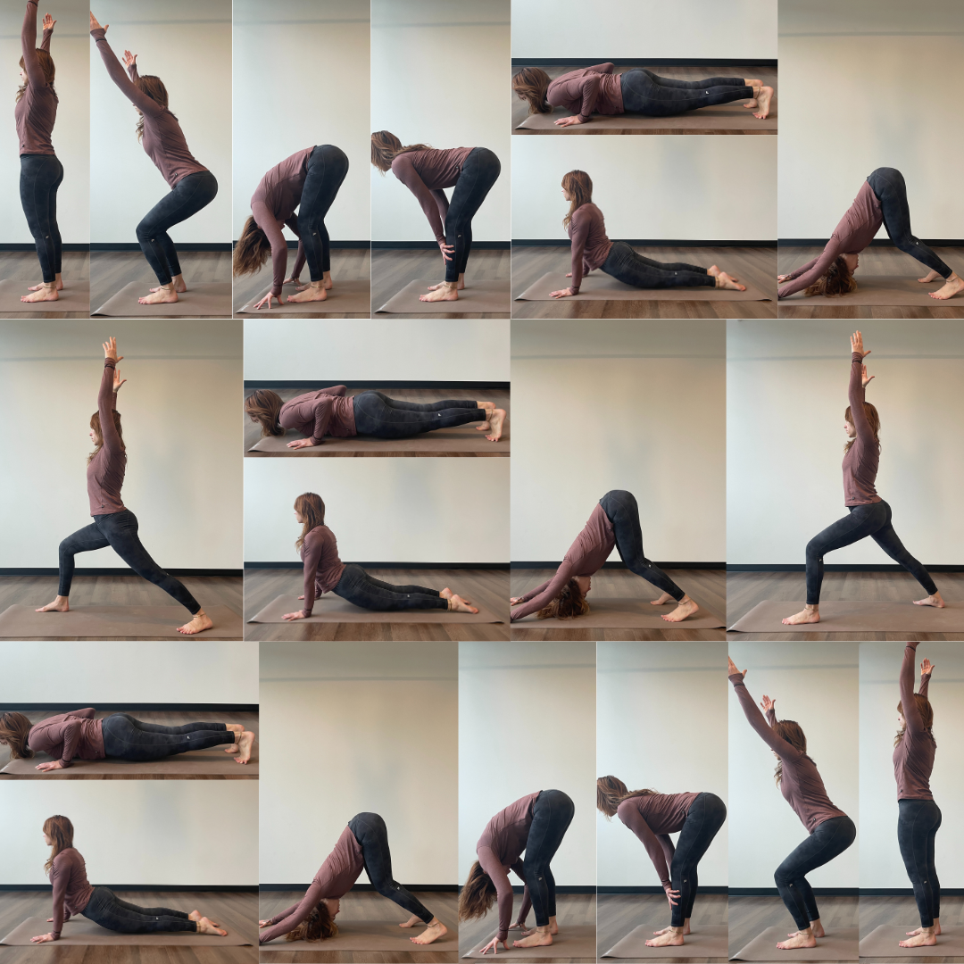 Marta Gruber practices Suryanamaskar B