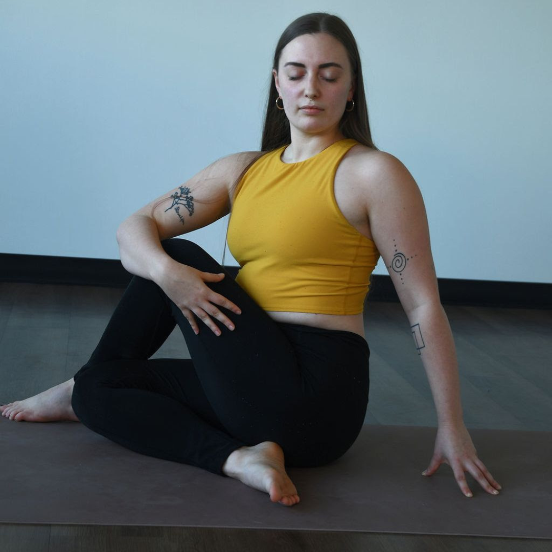 Ardha Matsyendrasana Zoe Lowden practices ardha matsyendrasana
