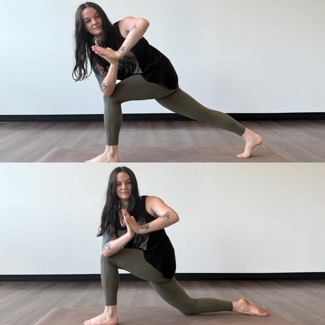 Parivrtta Parsvokonasana Leah Foster practices Parivrtta Parsvokonasana