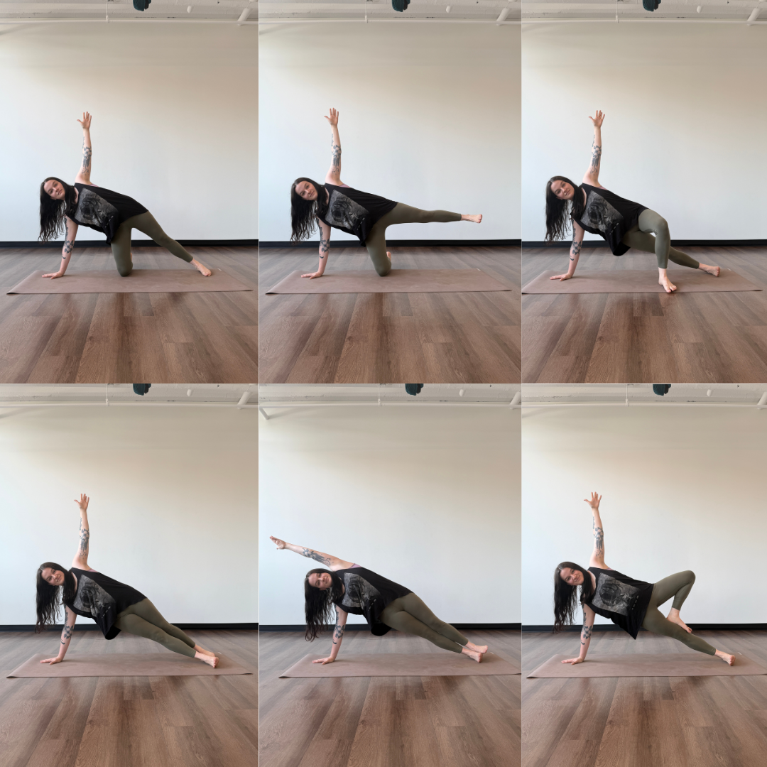 unnamed Leah Foster practices vashistasana