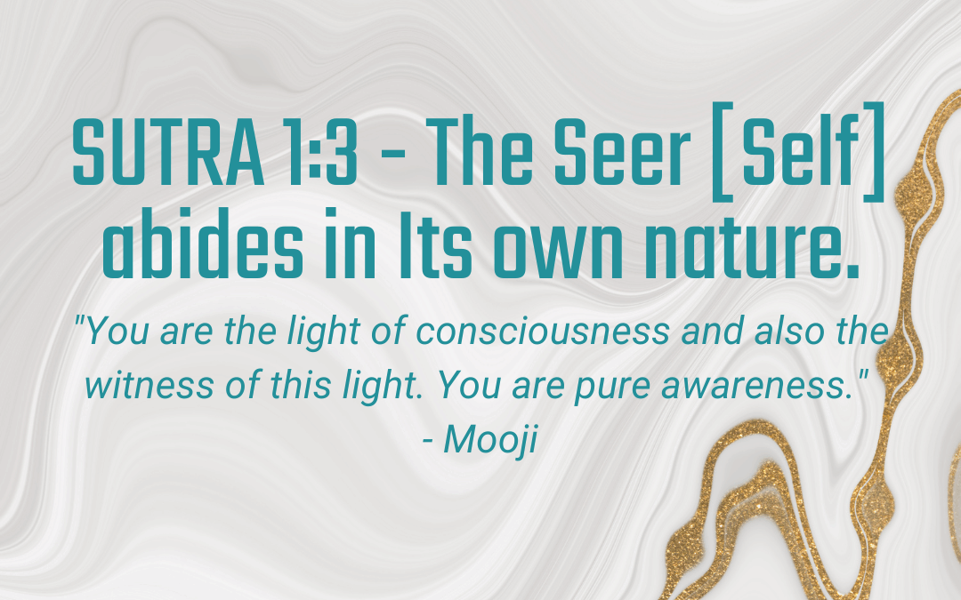 10.27 – 11.02: Sutra 1:3 – The Self abides in Its own nature.