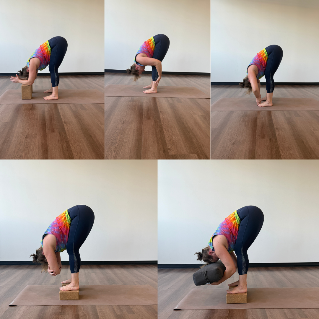 Kati Black demonstrates uttanasana variations