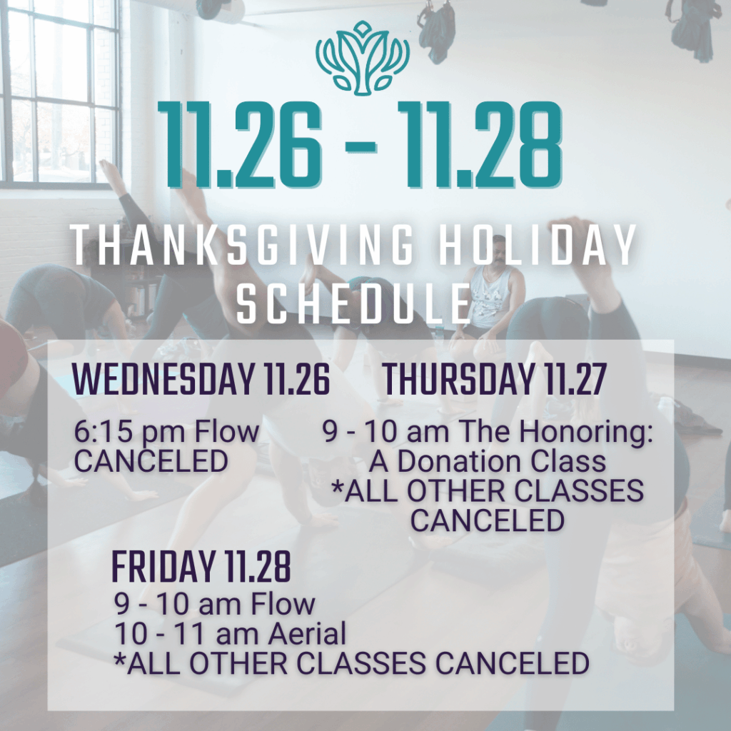Thanksgiving Holiday Schedule
