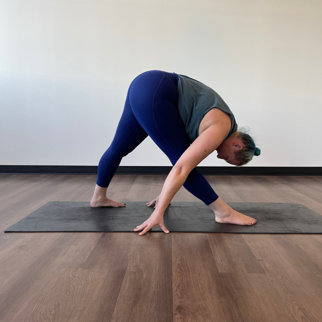 Kati Black practices parvottanasana