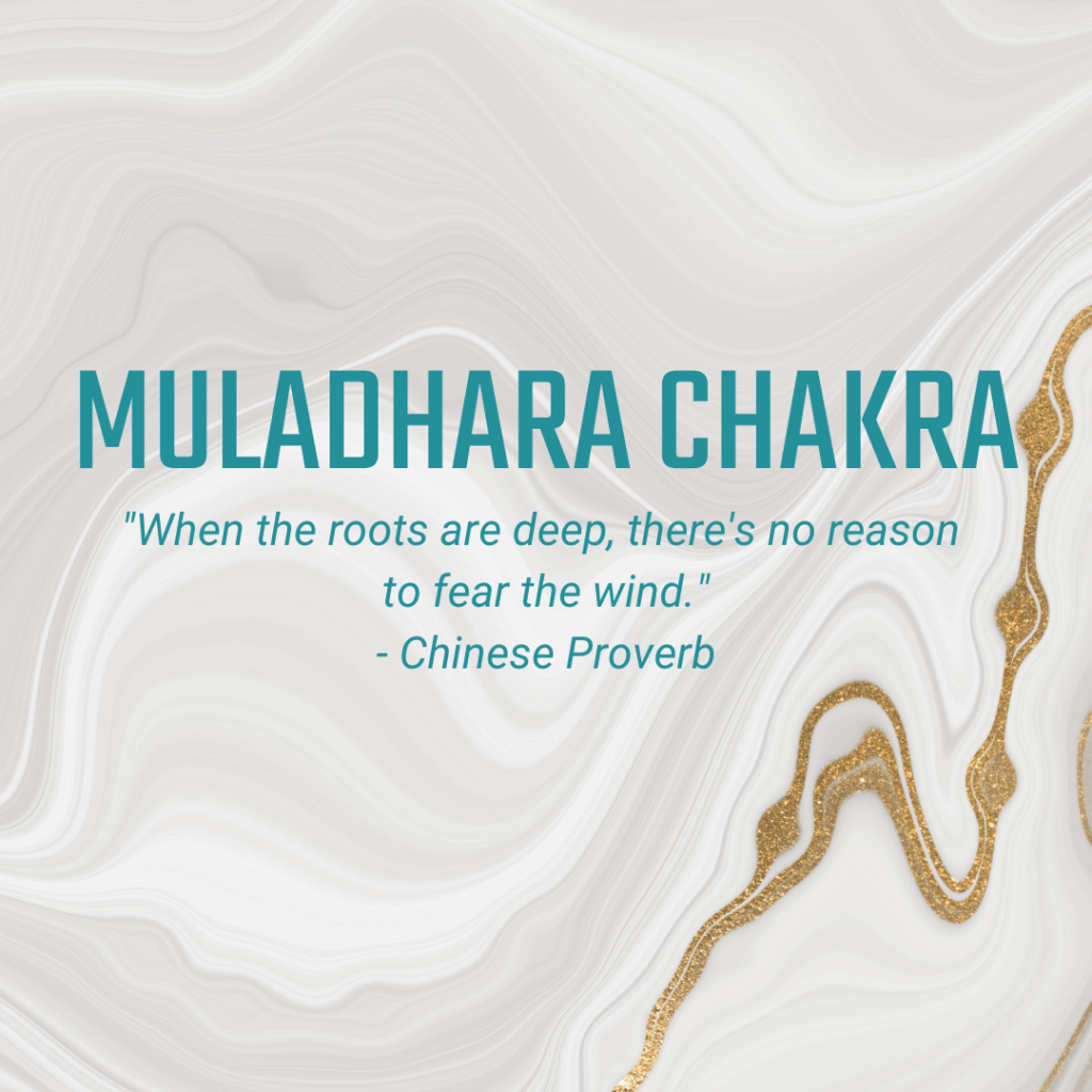 Muladhara Chakra "When the roots are deep, there's no reason to fear the wind." - Chinese Proverb