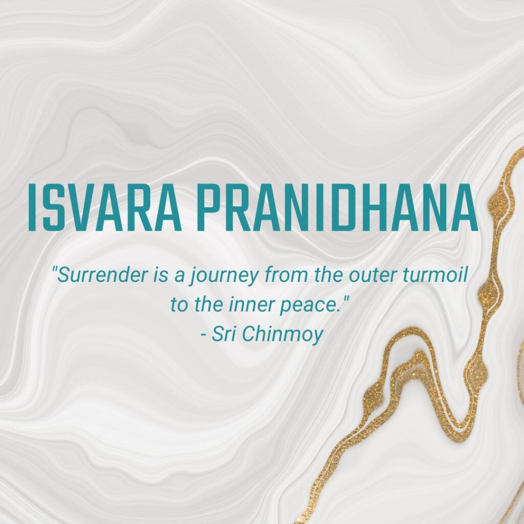 Isvara Pranidhana ""Surrender is a journey from the outer turmoil to the inner peace." - Sri Chinmoy